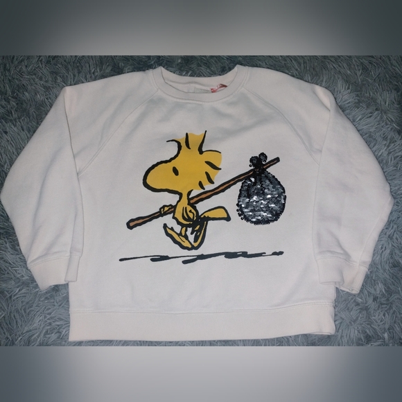 Peanut Woodstock Pullover Sweatshirt Size 9 Girl's. EUC - Picture 2 of 5